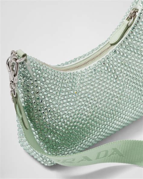 prada aqua crystal bag|prada embellished bag.